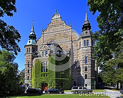 Stockholm, Sweden, Djurgarden Island - front facade of Nordic Mu Editorial Stock Photo