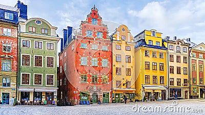 Stockholm, Sweden, Old Town Square Stock Photo