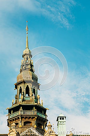 Stockholm, Sweden. Onion Dome Of Famous Old Building Nordic Museum Stock Photo