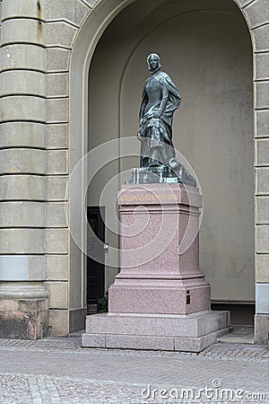 The Christina Gyllenstierna statue in Stockholm Editorial Stock Photo