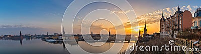 Stockholm Sweden, sunrise panorama city skyline Editorial Stock Photo