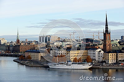 Stockholm view with The Riddarholm Church, Sweden Stock Photo