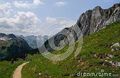 Stockhorn. Beautiful swiss alpine landscape in summer Stock Photo