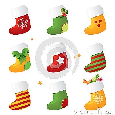 Stocking set Vector Illustration