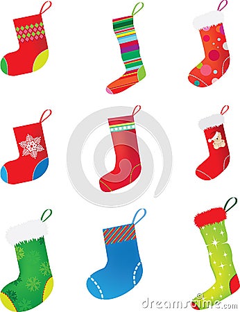 Stocking set Vector Illustration