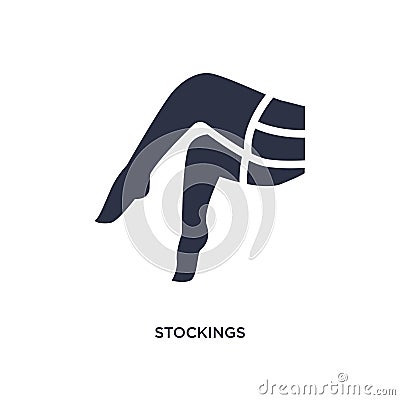 stockings icon on white background. Simple element illustration from clothes concept Vector Illustration