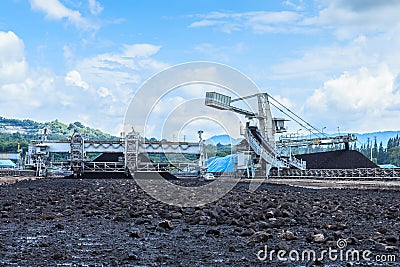 Stockpile of Coal Stock Photo