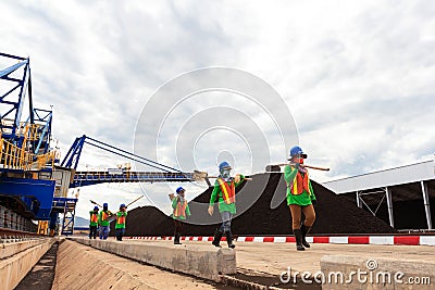 Stockpile of Coal Stock Photo