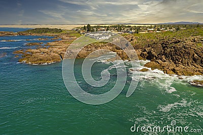 The Stockton Sand Dunes and Tasman Sea at Birubi Point in regional Australia Stock Photo