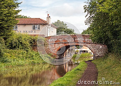 Stoke Pound Bridge, Worcester and Birmingham Canal. Editorial Stock Photo