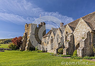 Stokesay Castle, Shropshire, England. Stock Photo