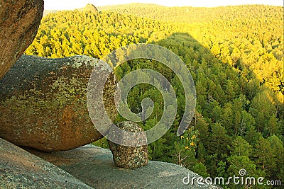 Stolby mountain in Siberia Stock Photo