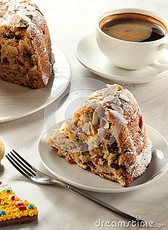 Stolen christmas cake Stock Photo