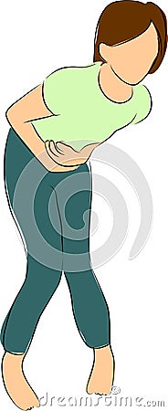 Stomach ache Stock Photo