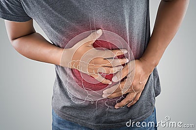 Stomach ache Stock Photo