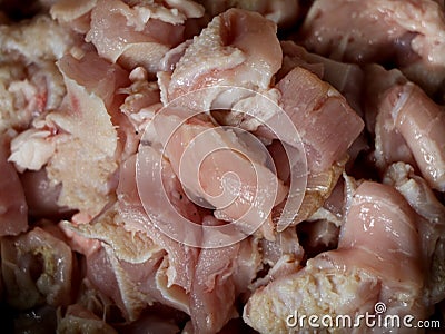 Stomach or belly part of buffalo as raw meat, selective focus Stock Photo