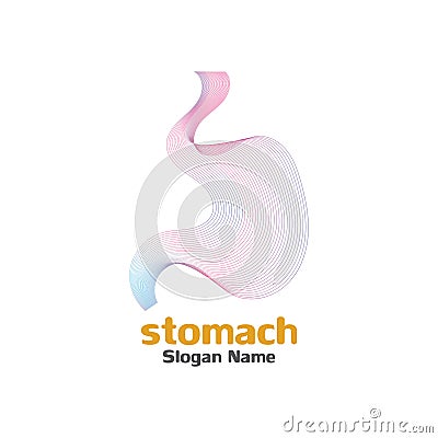 Stomach care icon logo designs concept illustration Cartoon Illustration