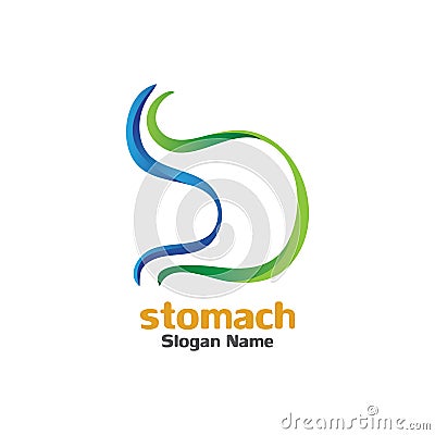 Stomach care icon logo designs concept illustration Cartoon Illustration