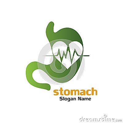 Stomach care icon logo designs concept illustration Cartoon Illustration