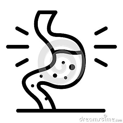 Stomach digestion icon, outline style Vector Illustration