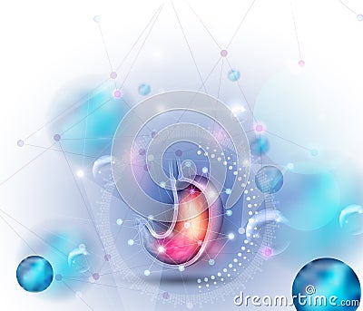 Stomach health concept background Stock Photo