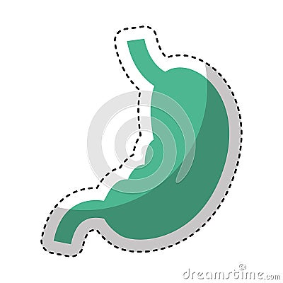 Stomach human organ icon Vector Illustration