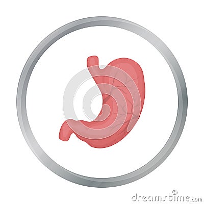 Stomach icon in cartoon style isolated on white background. Organs symbol stock Vector Illustration