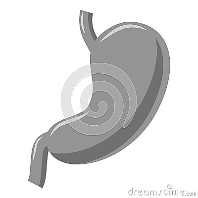 Stomach icon, gray monochrome style Vector Illustration