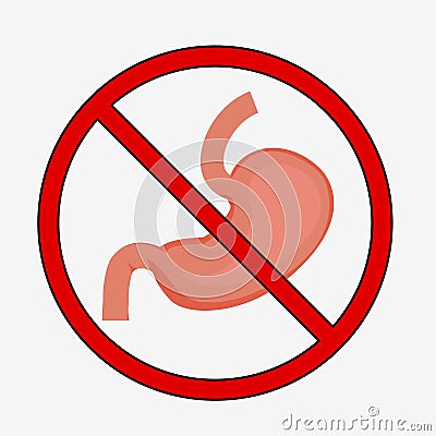 Stomach icon. Human internal organs. Cartoon Illustration