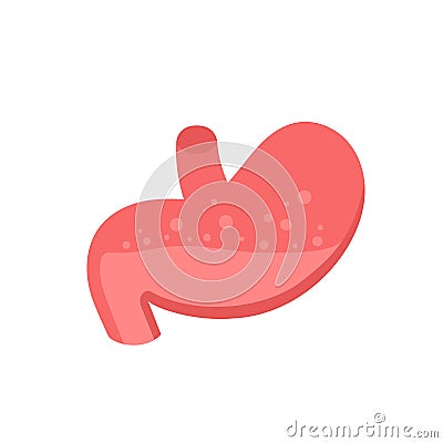 Stomach icon. Human organ of digestive system, stomach with acid in flat style Vector Illustration