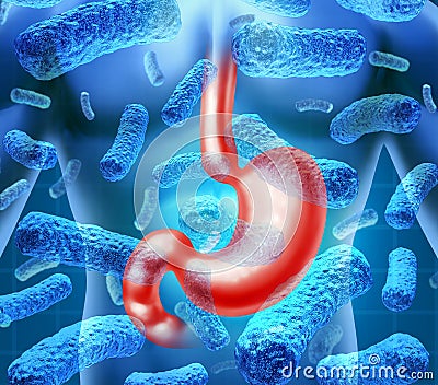 Stomach Infection Stock Photo