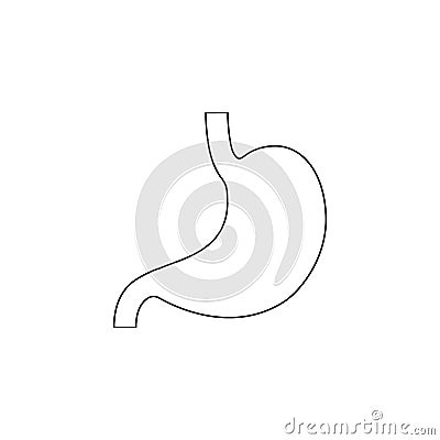 Stomach line icon. People stomach black shape vector illustration isolated Vector Illustration