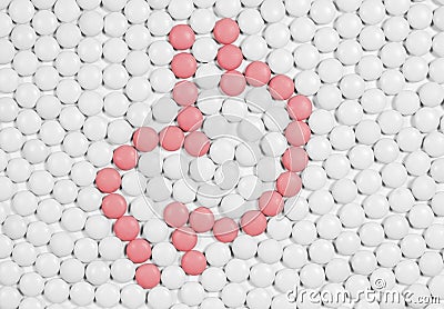 Stomach made of pills Stock Photo