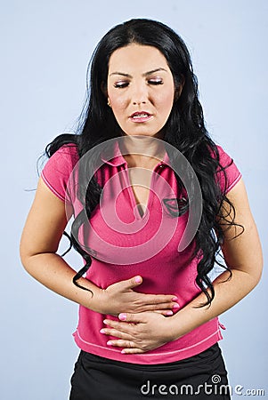 Stomach pain Stock Photo