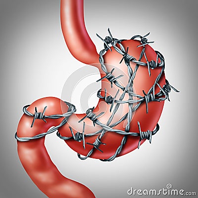 Stomach Pain Stock Photo