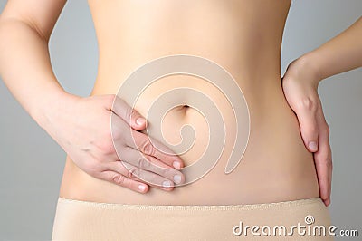 Stomach pain Stock Photo