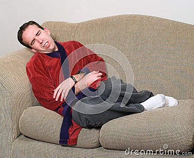 Stomach Pains Stock Photo