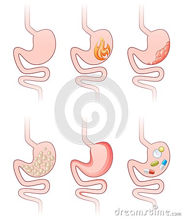 Stomach sick Vector Illustration