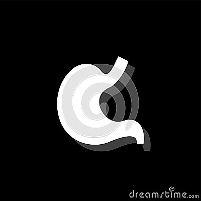 Stomach icon flat Stock Photo