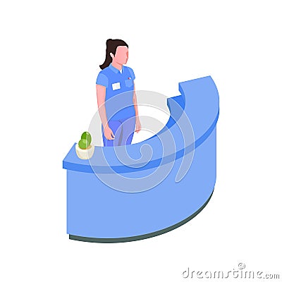 Stomatology Clinic Reception Vector Illustration