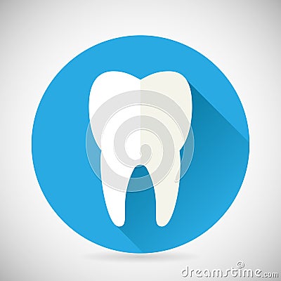 Stomatology and Dental Treatment Symbol Tooth Icon Vector Illustration