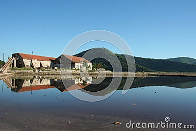 Ston Salt Mine Stock Photo