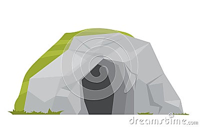 Stone age cave Vector Illustration