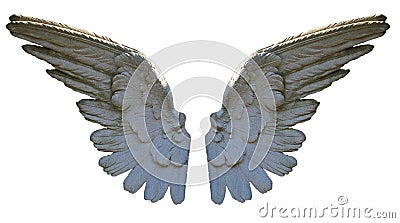 Stone Angel Wings Stock Photo