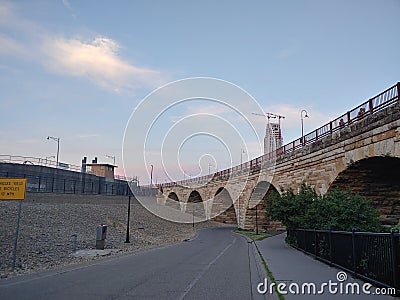 Stone Arch Trailway Stock Photo