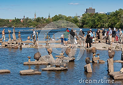 Stone Balance Festival Editorial Stock Photo