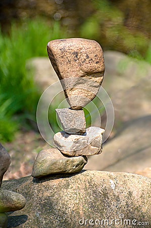 Stone balancing Stock Photo