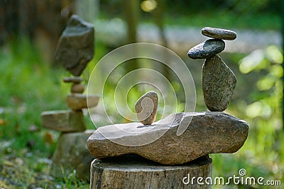 Stone balancing Stock Photo