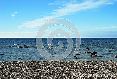 Stone beach Stock Photo