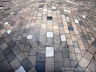 Stone block paving Stock Photo